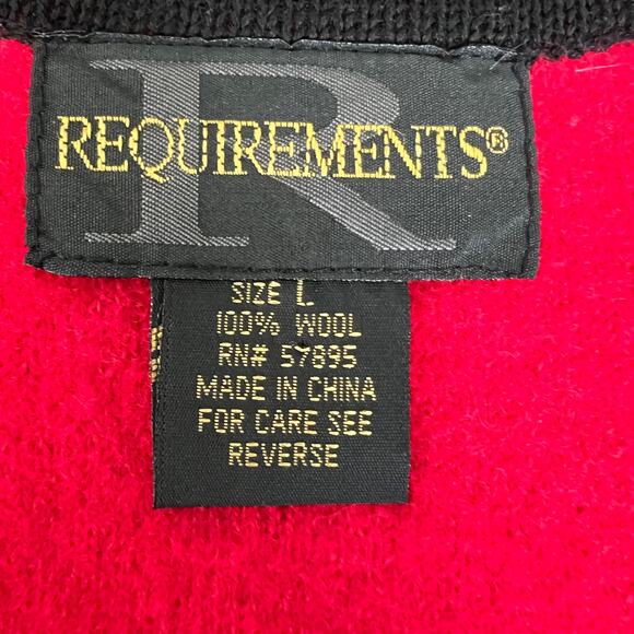 Vintage wool plaid red black scotty dogs zip front vest winter dog lover LG - Picture 4 of 8